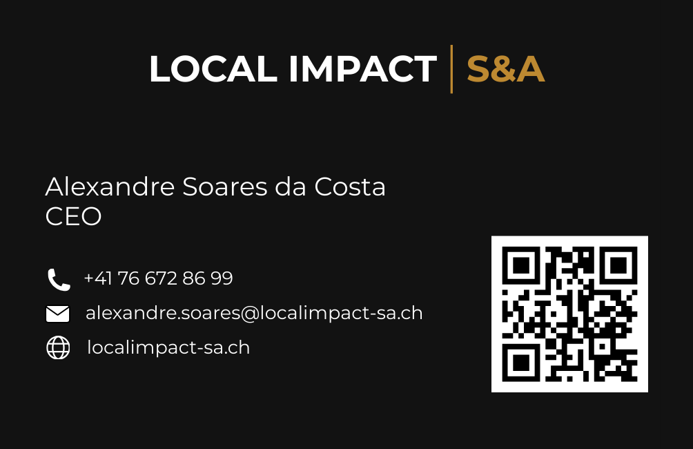 Visitenkarte von Alexandre Soares Rückseite